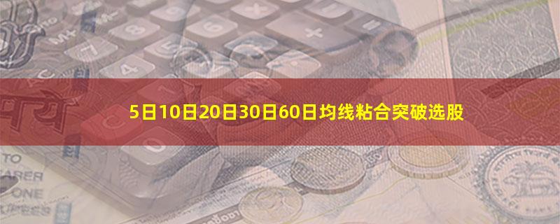 5日10日20日30日60日均线粘合突破选股