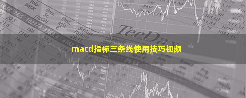 macd指标三条线使用技巧视频