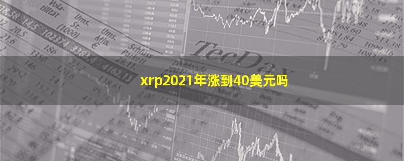 xrp2021年涨到40美元吗