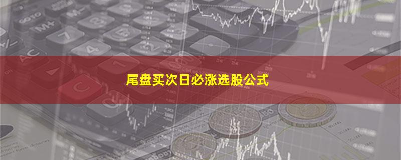 尾盘买次日必涨选股公式