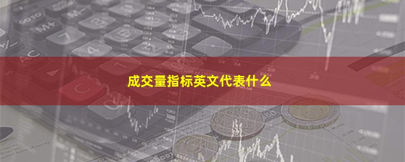 成交量指标英文代表什么