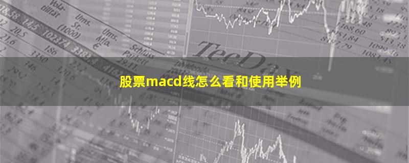 股票macd线怎么看和使用举例