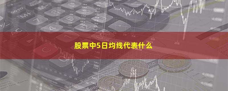 股票中5日均线代表什么