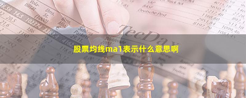 股票均线ma1表示什么意思啊