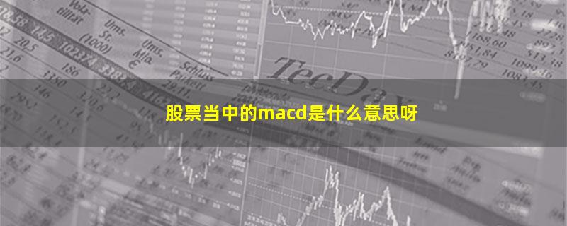 股票当中的macd是什么意思呀